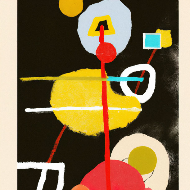 数字渲染的抽象彩色极简主义背景设计与形状图片下载