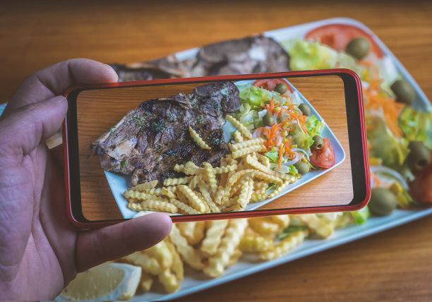 博主用手机拍下食物盘图片下载