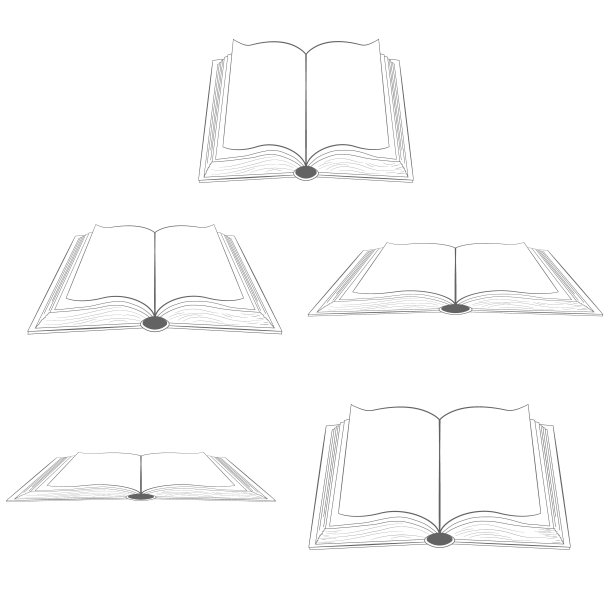 打开书。学习、研究、阅读等概念。书的一天。透明的背景图片下载