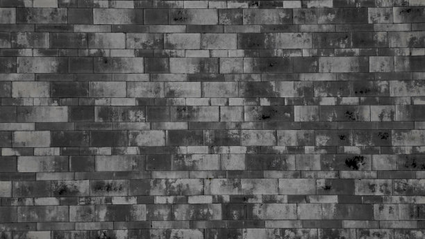 水泥混凝土路面有不规则的灰色斑点。每个方格有两种尺寸的瓷砖。廉价的纹理从高处俯视，棕色，砂岩，砖图片下载