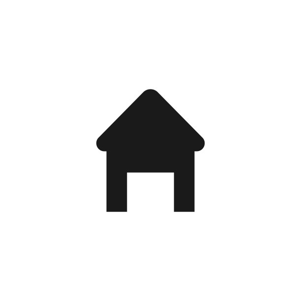 房子图标。黑色的。白色背景上的矢量插图。图片下载