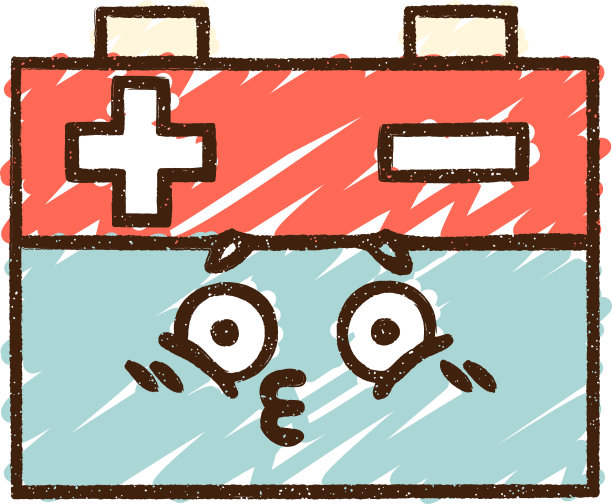 电池粉笔画图片下载