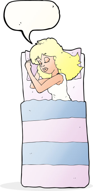 卡通熟睡的女人说话泡沫图片下载