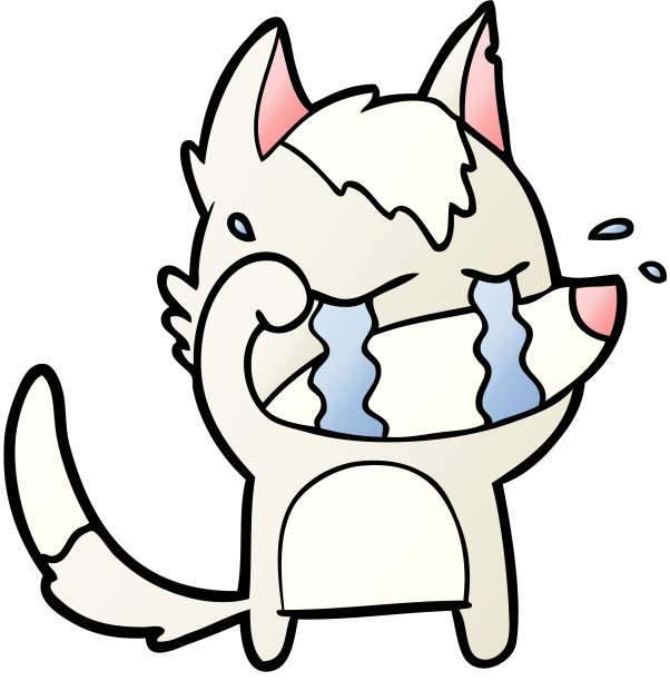 卡通哭鼻子的狼揉眼睛图片下载