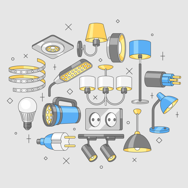 背景与电力照明和灯具图片下载