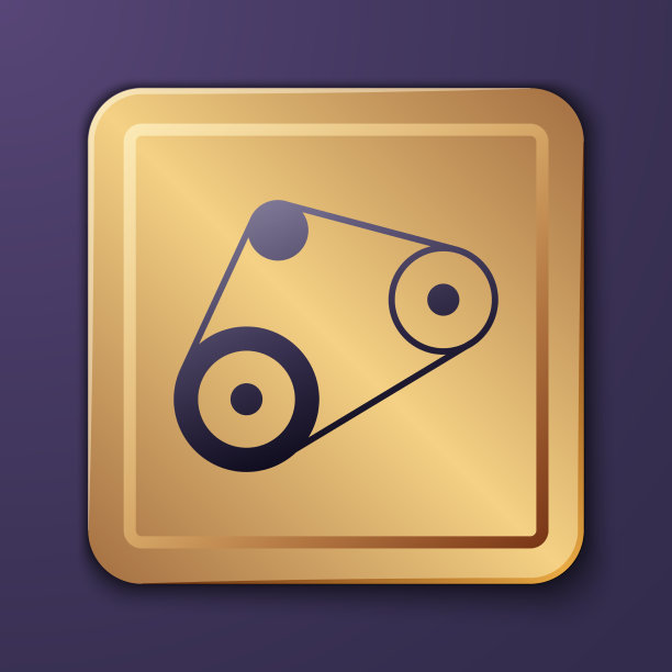 紫色正时带套件图标隔离在紫色上图片下载