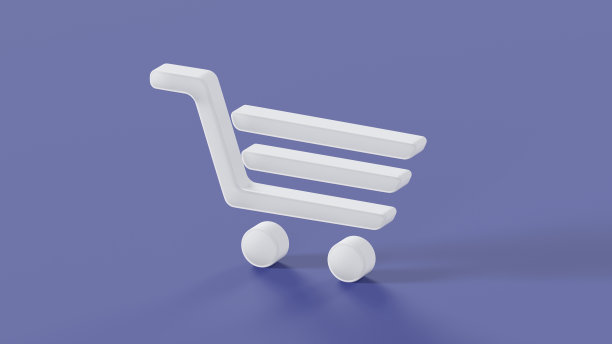 玻璃篮子图标上干净的蓝色背景3d渲染图片下载