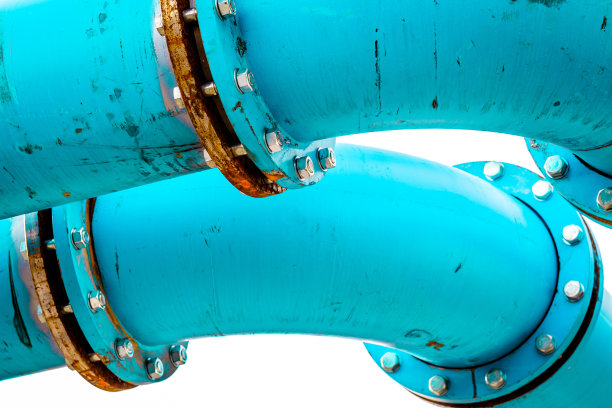 建筑工地的现代管道图片下载