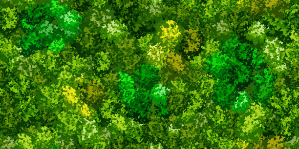 明亮的绿色墙面无缝图案与雨苔纹理图片下载