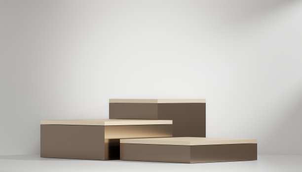 金色舞台裙台适合产品装饰。图片下载