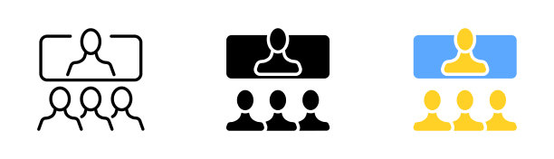 群控设置图标。星球，创意，标记，齿轮，工作流程，圆形箭头，灯泡，时间表，员工。矢量图标在直线，黑色和彩色风格的白色背景图片下载