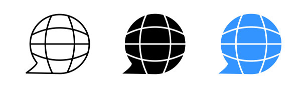 环球布景图标。世界，地理，行星，轨道，轴，地球卫星，地球，球体，空间。地形的概念。矢量图标在直线，黑色和彩色风格的白色背景图片下载