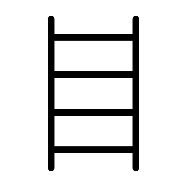 简单的梯子图标。攀爬的工具。向量。图片下载