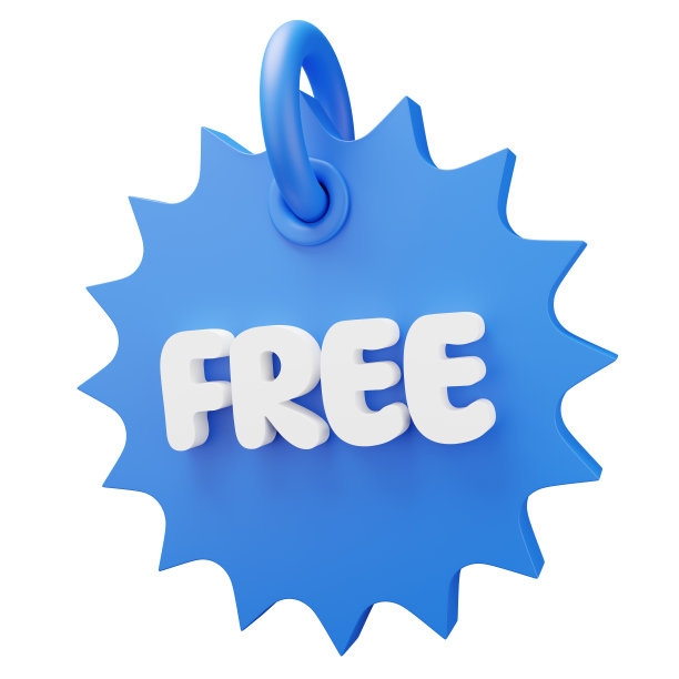 3d渲染的蓝色销售标签3d标签。图片下载