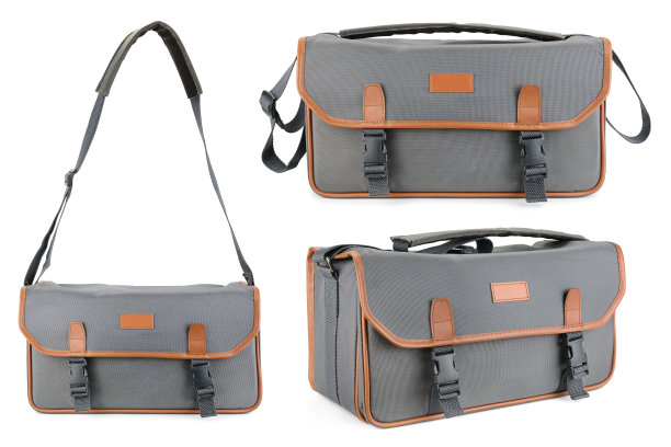 相机包隔离在白色上图片下载