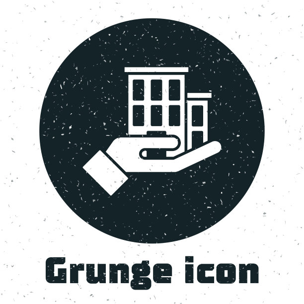 垃圾房屋保险图标孤立在白色图片下载