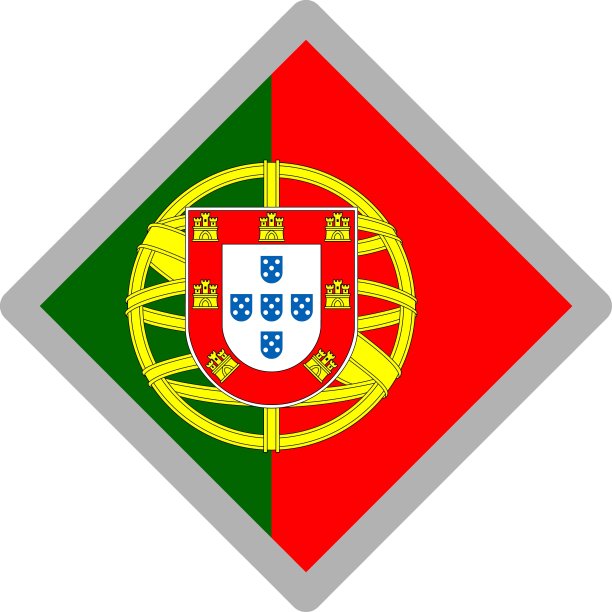 葡萄牙国旗图标矢量插图材料图片下载