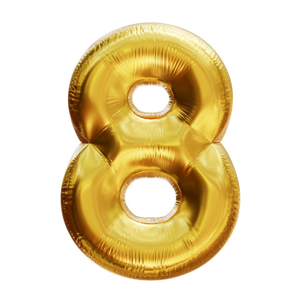 黄金8号铝箔气球图片下载