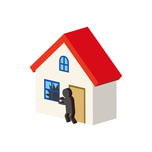 简单的三维住房和预防犯罪的说明图片下载