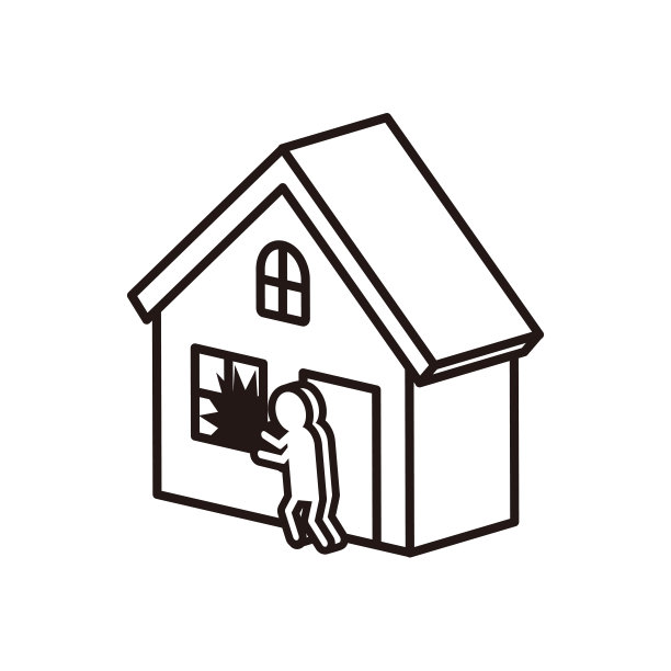 简单的三维住房和预防犯罪的说明图片下载