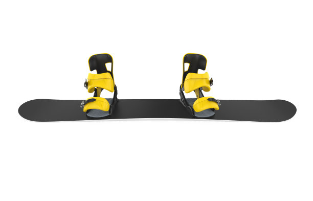 滑雪板与绑定隔离图片下载