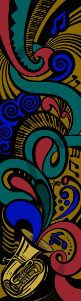 音乐旗帜爵士大号图片下载