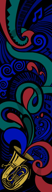 音乐旗帜爵士大号图片下载