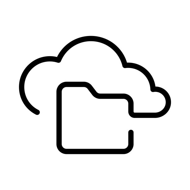 云服务和网络线路图标。数据库和在线存储。云计算，云存储图标。图片下载