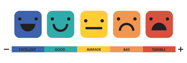 孤立在白色背景上的用户反馈情感信息图矢量插图。矢量10 EPS。图片下载