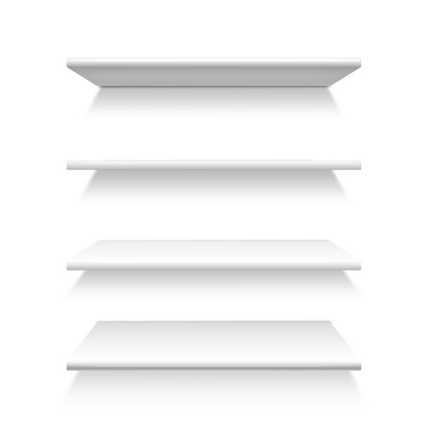 为墙白色矢量模拟四个架子图片下载