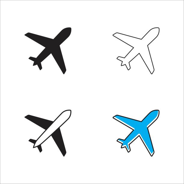 飞机图标，符号，符号，矢量插图图片下载
