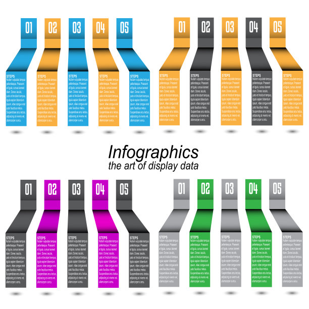 集合信息图设计模板。显示信息，排名和统计的想法。图片下载