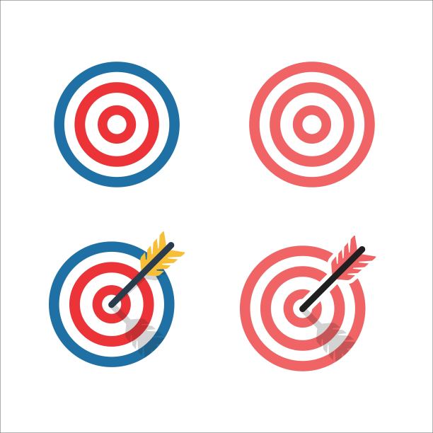 圆靶图标，符号，符号，矢量插图图片下载