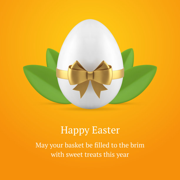 复活节鸡蛋鸡蛋礼物惊喜蝴蝶结丝带3d社交媒体帖子设计模板现实矢量图片下载