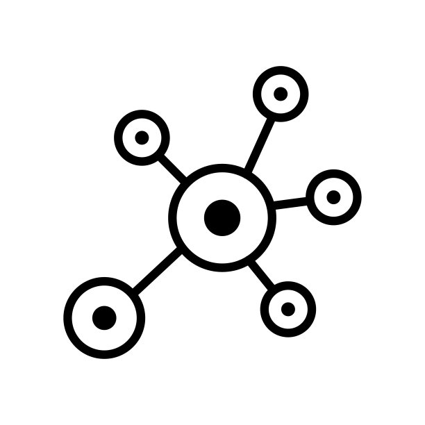 分子，图标，矢量，插图，模板，设计，平面风格图标集合图片下载