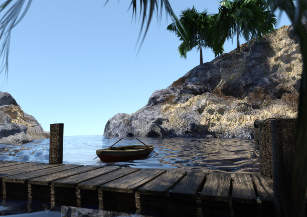 3D渲染海盗岛图片下载