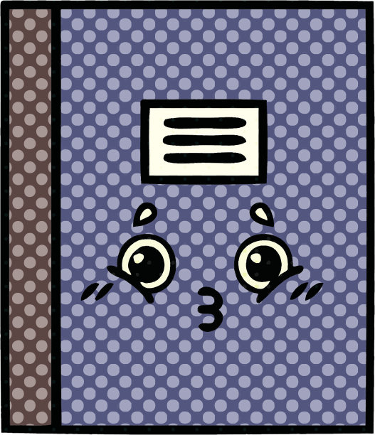 漫画书风格的卡通笔记本图片下载