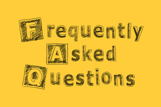 FAQ。常见问题。黄色字体。图片下载