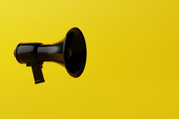 背景是扩音器。提供信息、新闻概念。图片下载