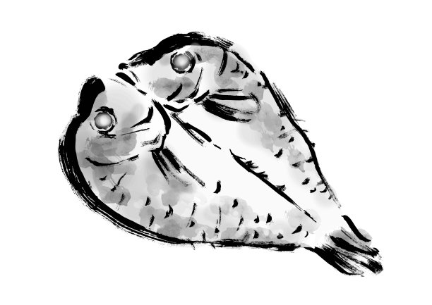 海鲷鱼干剪贴艺术图片下载