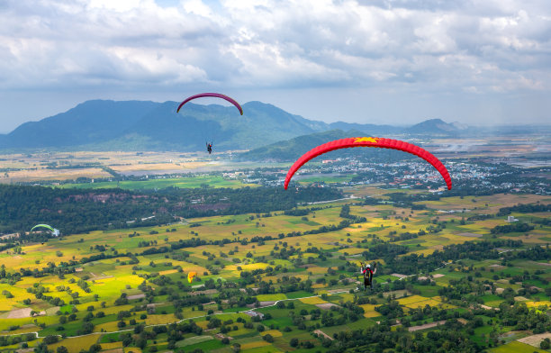 滑翔伞运动背景图片下载
