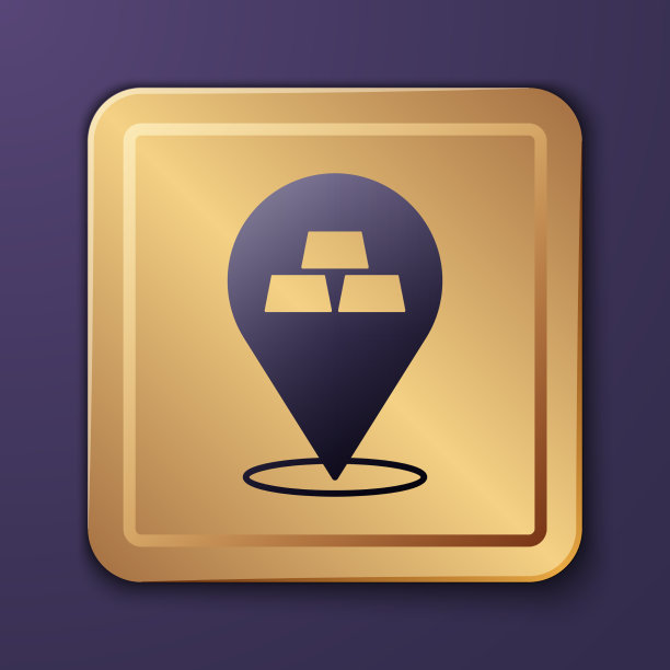 紫色的金条图标孤立在紫色上图片下载