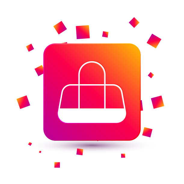 白色运动包图标孤立在白色背景上图片下载