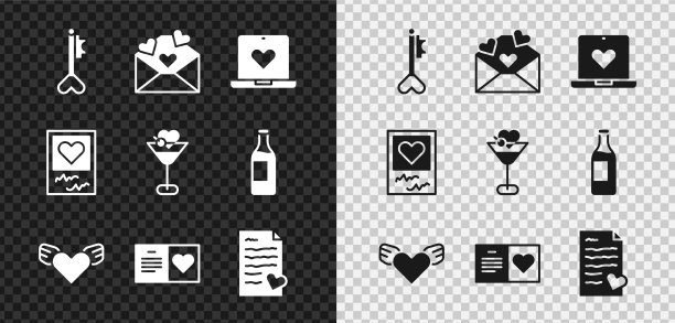 把钥匙放在心形信封里图片下载