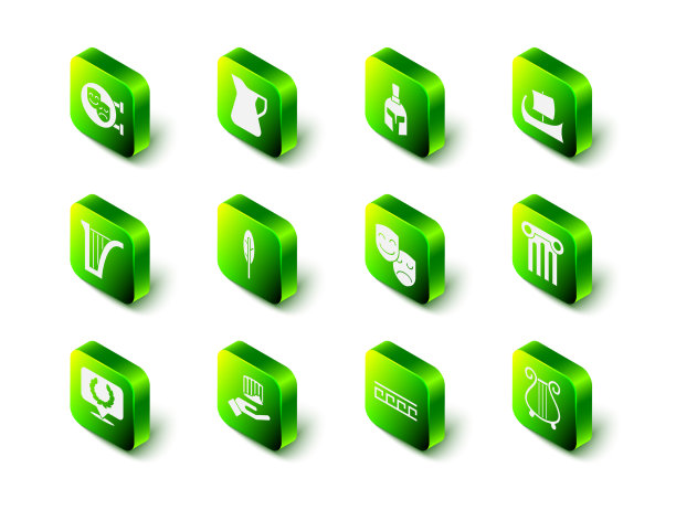 集橄榄油瓶希腊头盔trireme图片下载