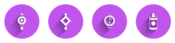 设置中国纸灯笼和烟花图标图片下载