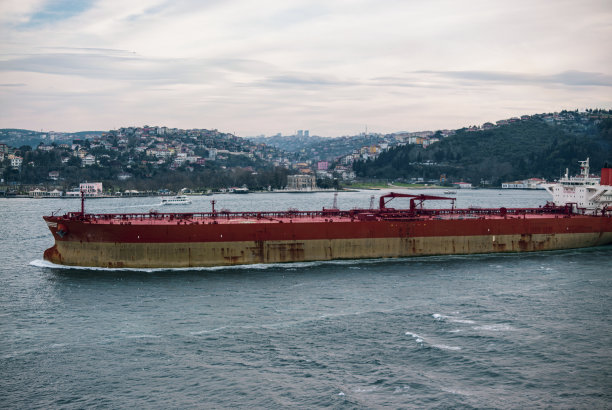 博斯普鲁斯的大型干货船图片下载