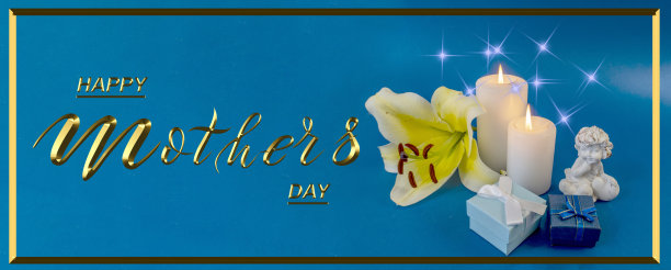 母亲节卡片或横幅，可作为传单，3d插图图片下载