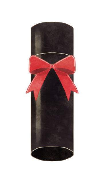 用红丝带绑着证书管图片下载