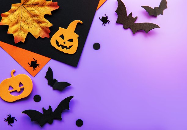 万圣节聚会对象的集合形成一个框架图片下载